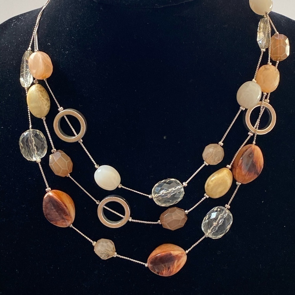NY Necklace Beaded Costume Multi Strands Jewelry